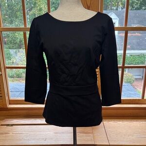 White House Black Market Black Blouse